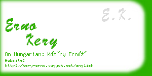 erno kery business card